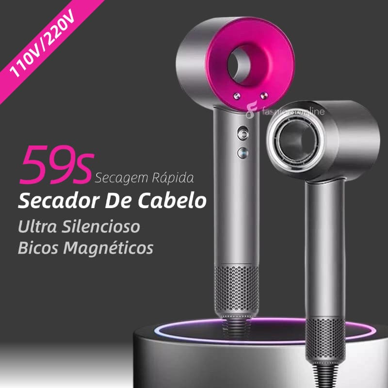 Secador De Cabelo Silencioso Super Sônico Magnético 110v/220V