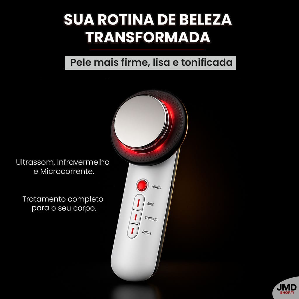 Massageador Bivolt anti envelhecimento rugas beleza Aparelho Portátil Ultrassom Tens Infravermelho